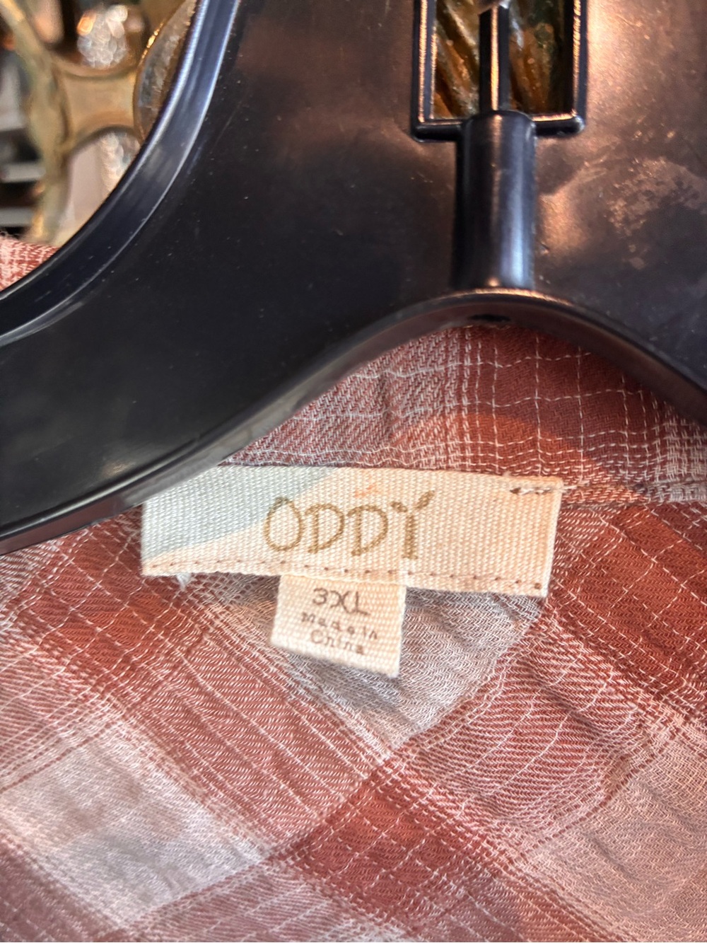 ODDY Sleeveless Plaid Maxi Dress in Dusty Rose & Cream - Picture 7 of 7